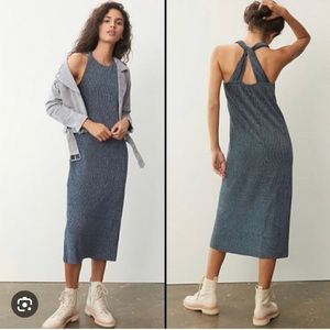 Anthropologie Maeve Adrienne Twist Back Velvet Midi Dress S! Excellent Condition